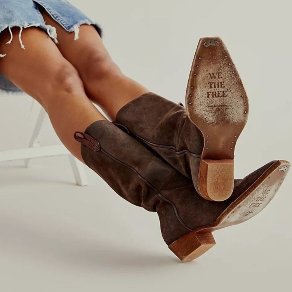 We The Free Montage Tall Leather Boot Western Size 38.5